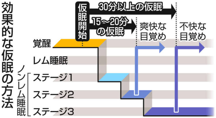 図：効果的な仮眠の方法