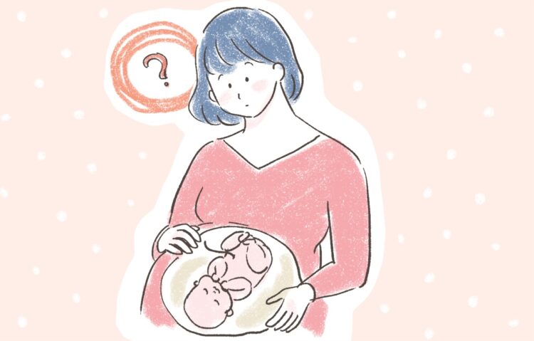イラスト　お腹の中の赤ちゃんは…