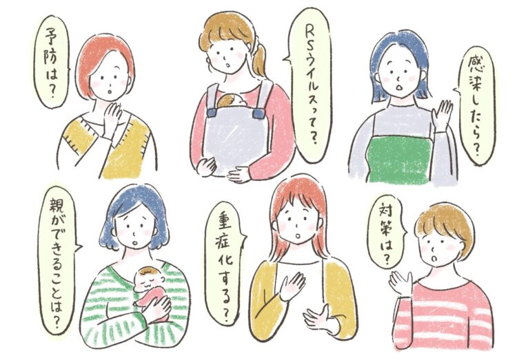 イラスト　RSウイルス感染症