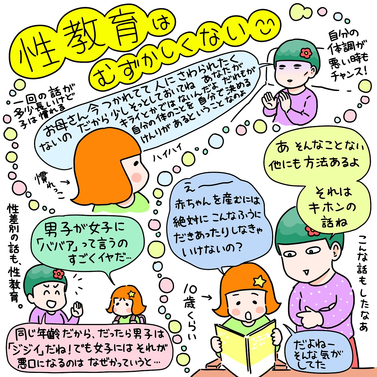 お姉さんと正しい性教育 子どもへの性教育 理解できそうな言葉で、繰り返し〈瀧波ユカリ しあわせ最前線〉8 | 東京すくすく