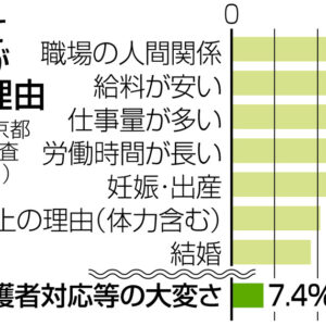 グラフ：保育士として就職した者が退職した理由